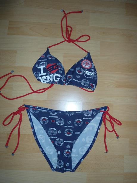 Modro-cervene plavky golddigga, s