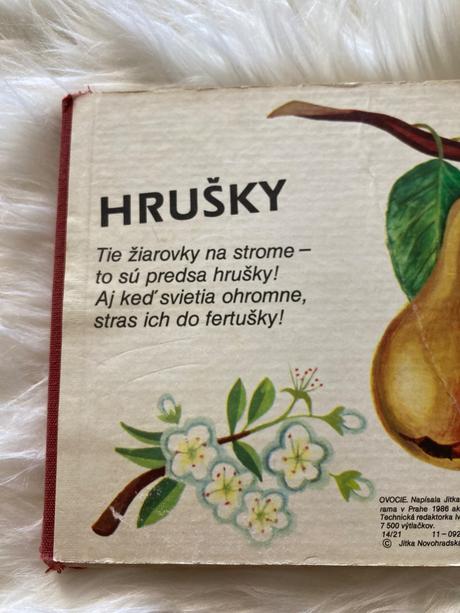 Ovocie retro leporelo prvé vydanie (1986),