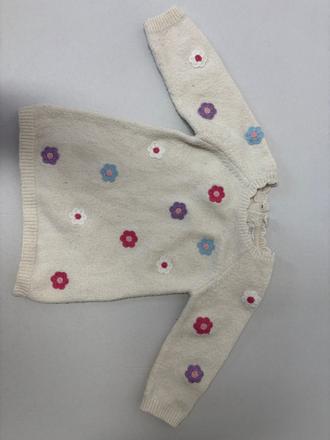 Krémový sveter s kvietkami, primark,80