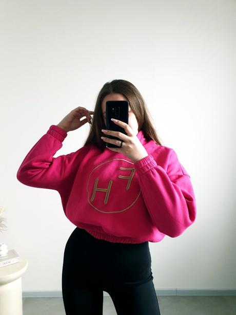 Ružová mikina s/m, s