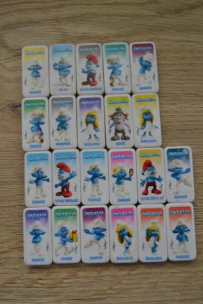 Domino kocky šmolkovia 24ks, 