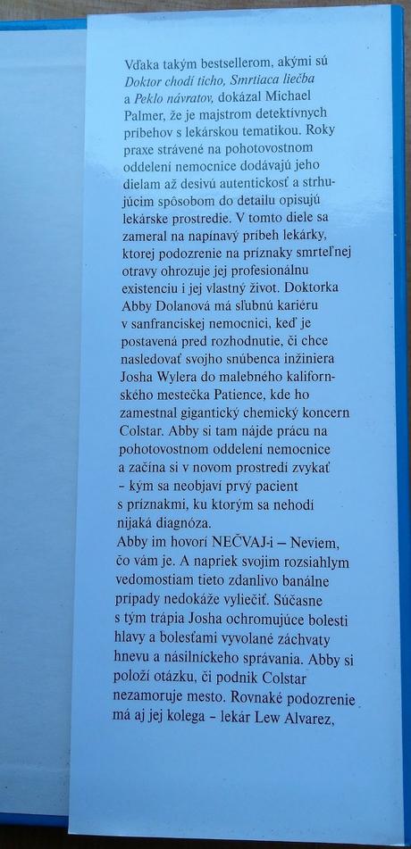 Diagnóza odsúdení na smrť, michael palmer,