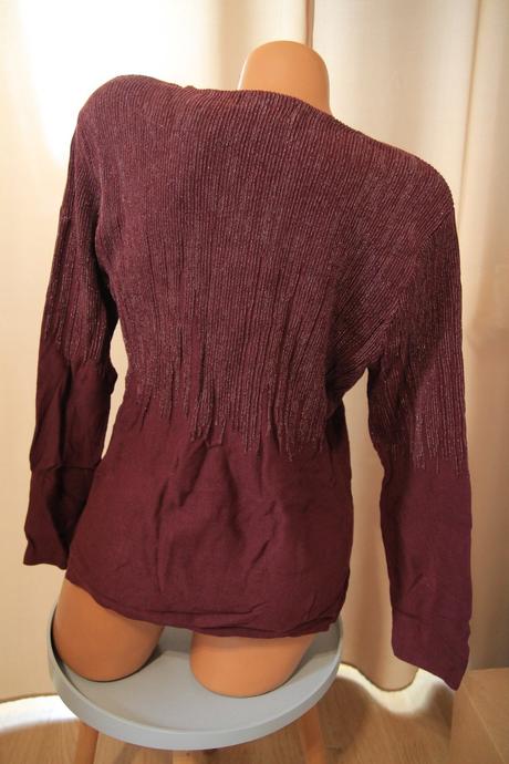 Bordovo strieborný sveter, judith williams, 44