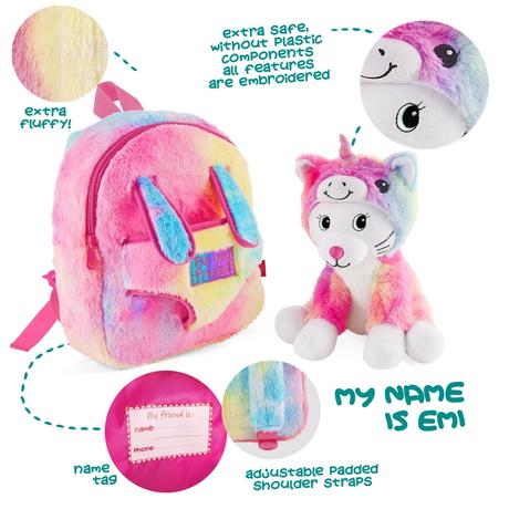 Detský batoh s odnímateľným plyšákom perletti toys, perletti