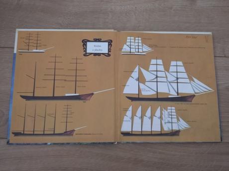 Pekná staršia kniha plachetnice,