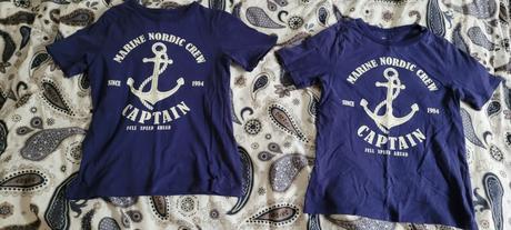 Tricka namornicky motív dvojicky, h&m,122