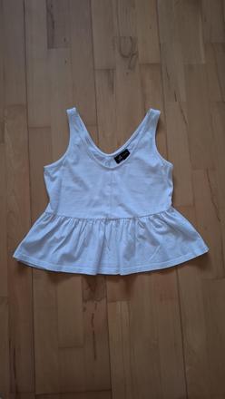 Biely peplum top s volanikmi, reserved,xs