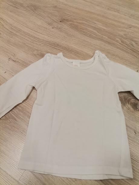 Dievčenské biele tričko, baby club,74