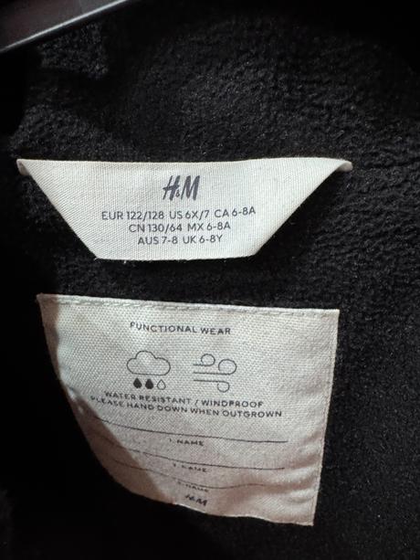 Nepremokavá bunda, h&m,122