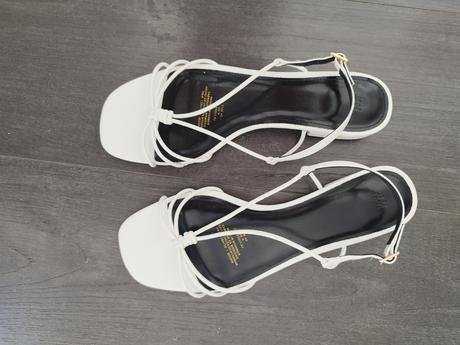 Biele sandálky, h&m,40