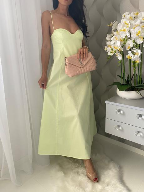 Zara - limetkové šaty, zara,xs