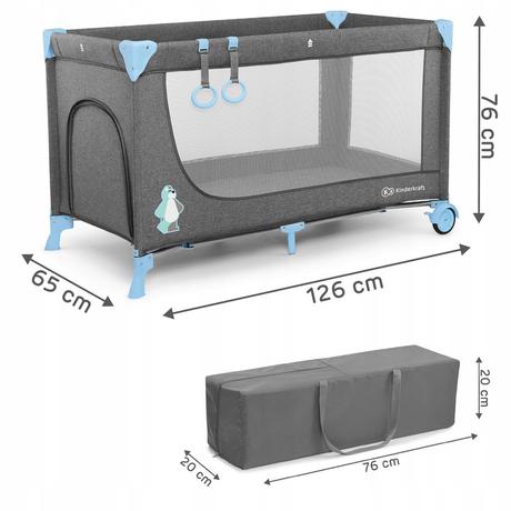 Kinderkraft postieľka cestovná joy, šírka (cm): 60,dĺžka (cm): 120