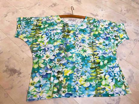 Kvetinkové oversize tričko, xl