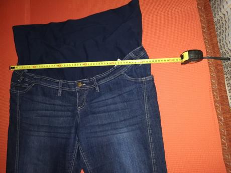 Materské pohodlné džínsy, 7/8 rovné, bonprix,52