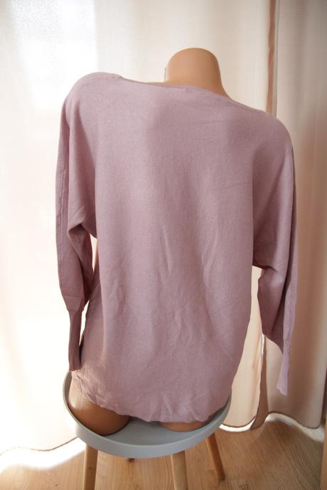 Ružový oversize sveter, l, l