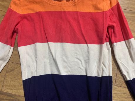 Farebný svetrík/orandžový/červený, m