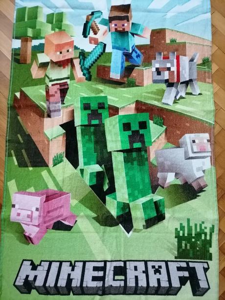 1x použitá minecraft osuška 140 x 70,