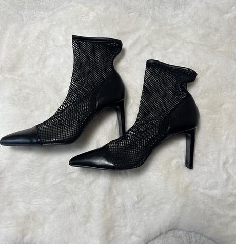 Čierne sieťované topánky na podpätku zn. zara, zara,40