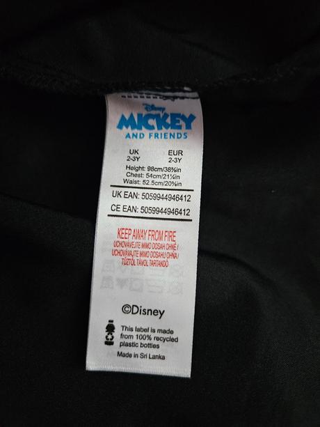 Krásne halloweenske disney šaty 98, 