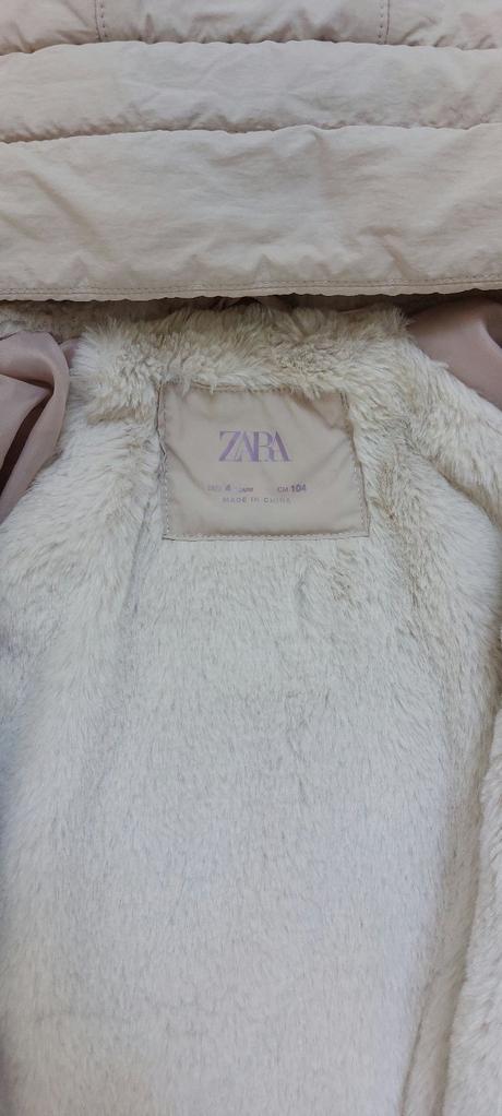 Zimná bundička s kožúškom, zara,104