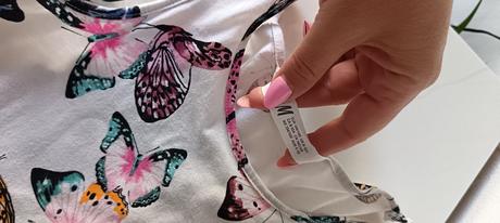 Letné šaty s motýlikmi, h&m,140