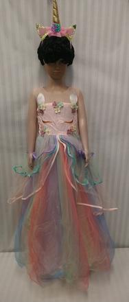 2 dielny kostým dúhový jednorožec, 8-10r, 128-140,