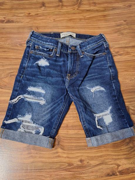 Riflové kraťasy, abercrombie&fitch,128