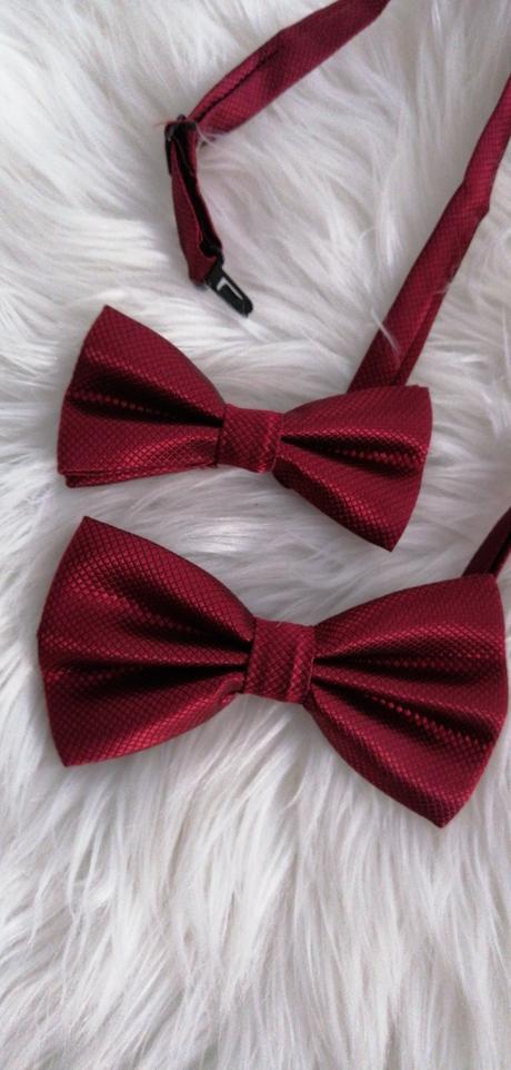 Elegantné saténové motýliky dospelý a dieťa,