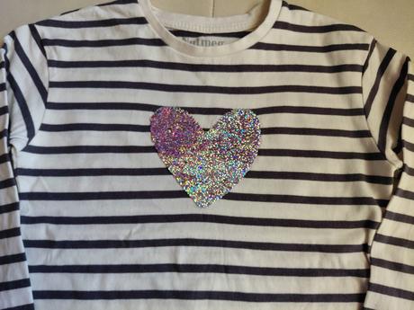 Tričko s preklápacím srdiečkom, nutmeg,134