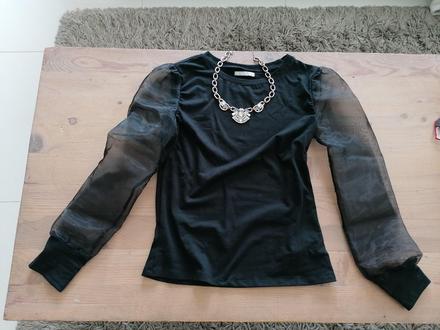 Blúzka s priesvitnými rukávmi, m