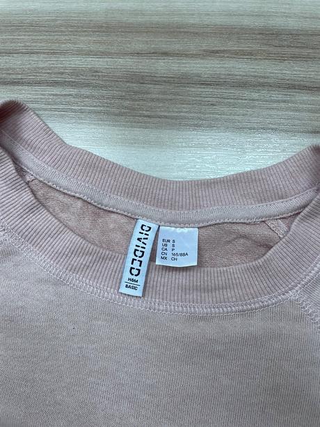 Bledorúžová mikina, h&m,s