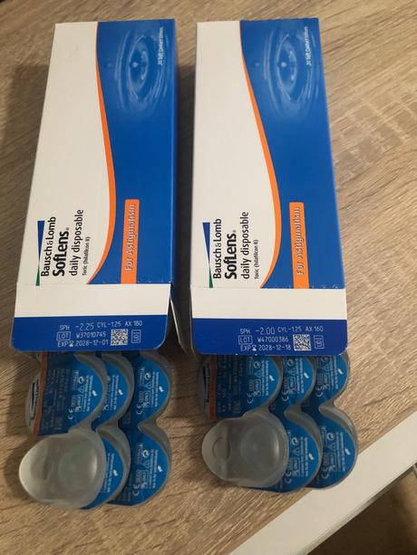 Denné kontaktné šošovky softlens, 