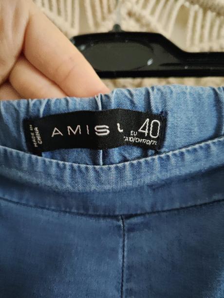 Tenké riflové šortky amisu, amisu,l