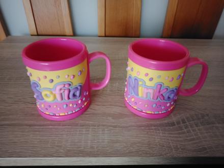 Detské hrnčeky s menami ninka a sofia, 