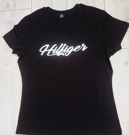 Hilfiger dámske tričko čierne xl, tommy hilfiger,xl