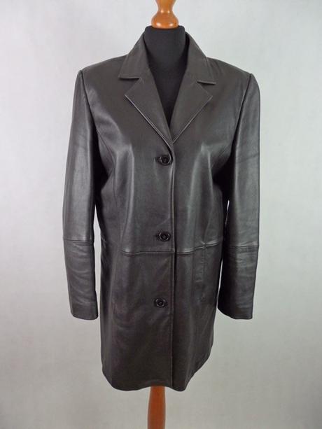 Kvalitný dámsky kožený kabát, tcm,40