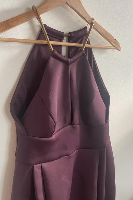 Slivkove midi saty asos, xl