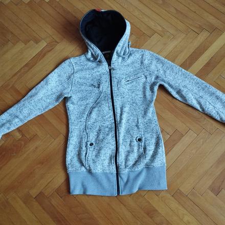 Predĺžená teplá mikina, s