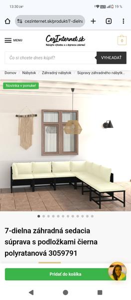 Reálna fotka záhradnej súpravy na sedenie