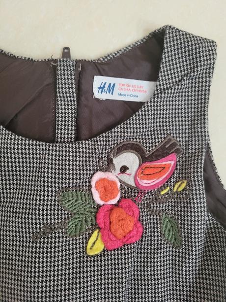 Dievčenské šaty karovane, h&m,104