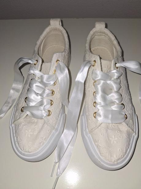 Biele madeirové tenisky, plátenky, espadrilky, zna, reserved,38