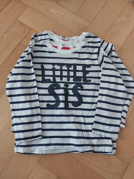Big sis a little sis tricka pre sestry, h&m,98