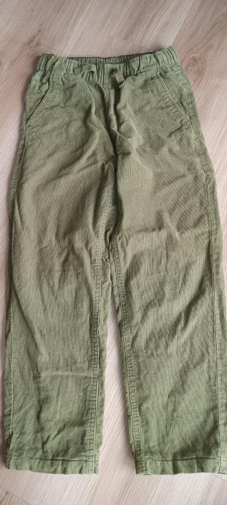 Zateplené menčestráky- farba krajšia ako na foto, h&m,140