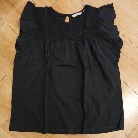 3x tričká s volánovým rukávom, tchibo,46