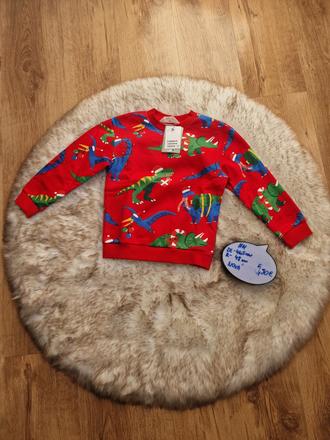 Vianočná mikinka 110/116, h&m,110
