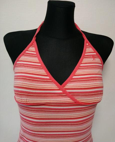 Dámsky ružovo pásikavý top so zaväzovaním, esprit, esprit,xs