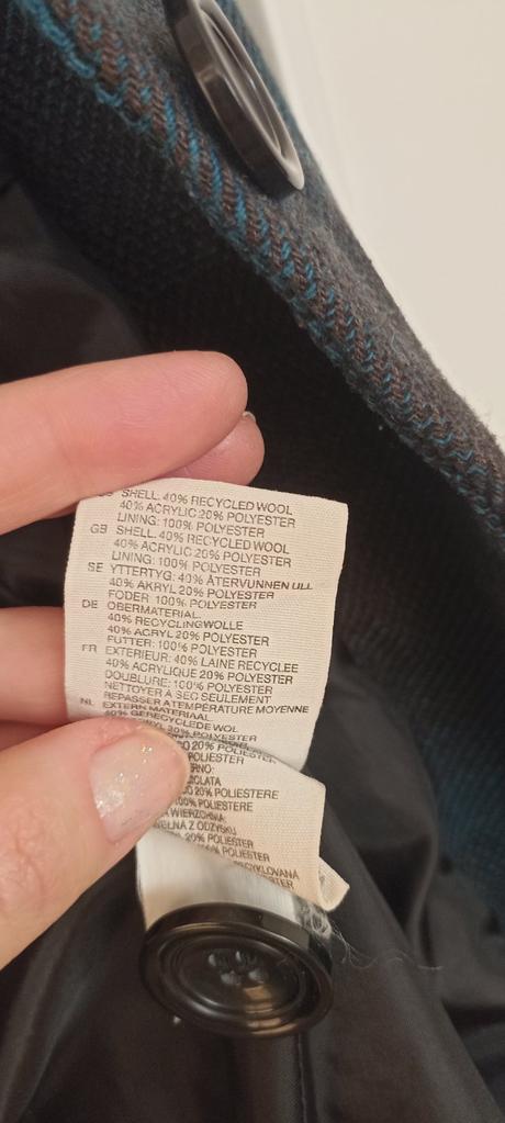 Prechodný vlnený kabat, h&m,164