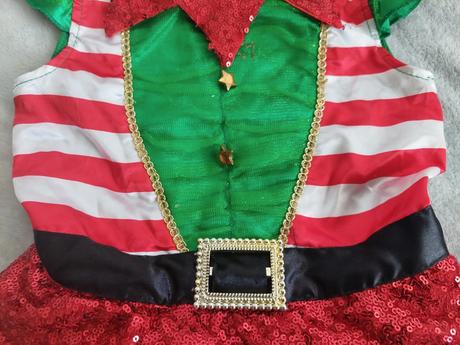 Malá elfka karnevalové (vianočné) šaty veľ.98-104,