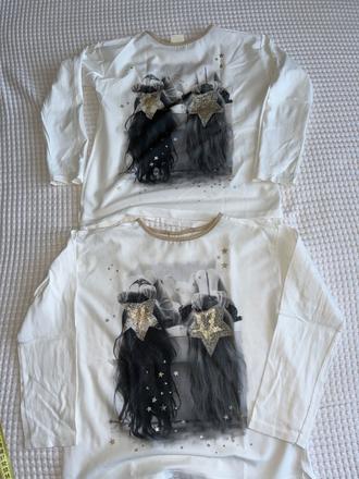 128 zara tričko pre dvojičky, 128