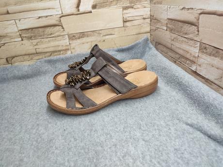 Rieker 37 - dámske šedé šľapky, rieker,37